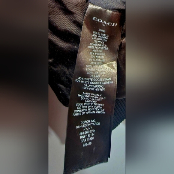 Coach Reversible  Puffer Bomber Jacket - Picture 16 of 16